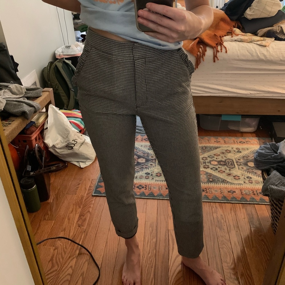Zara houndstooth trousers